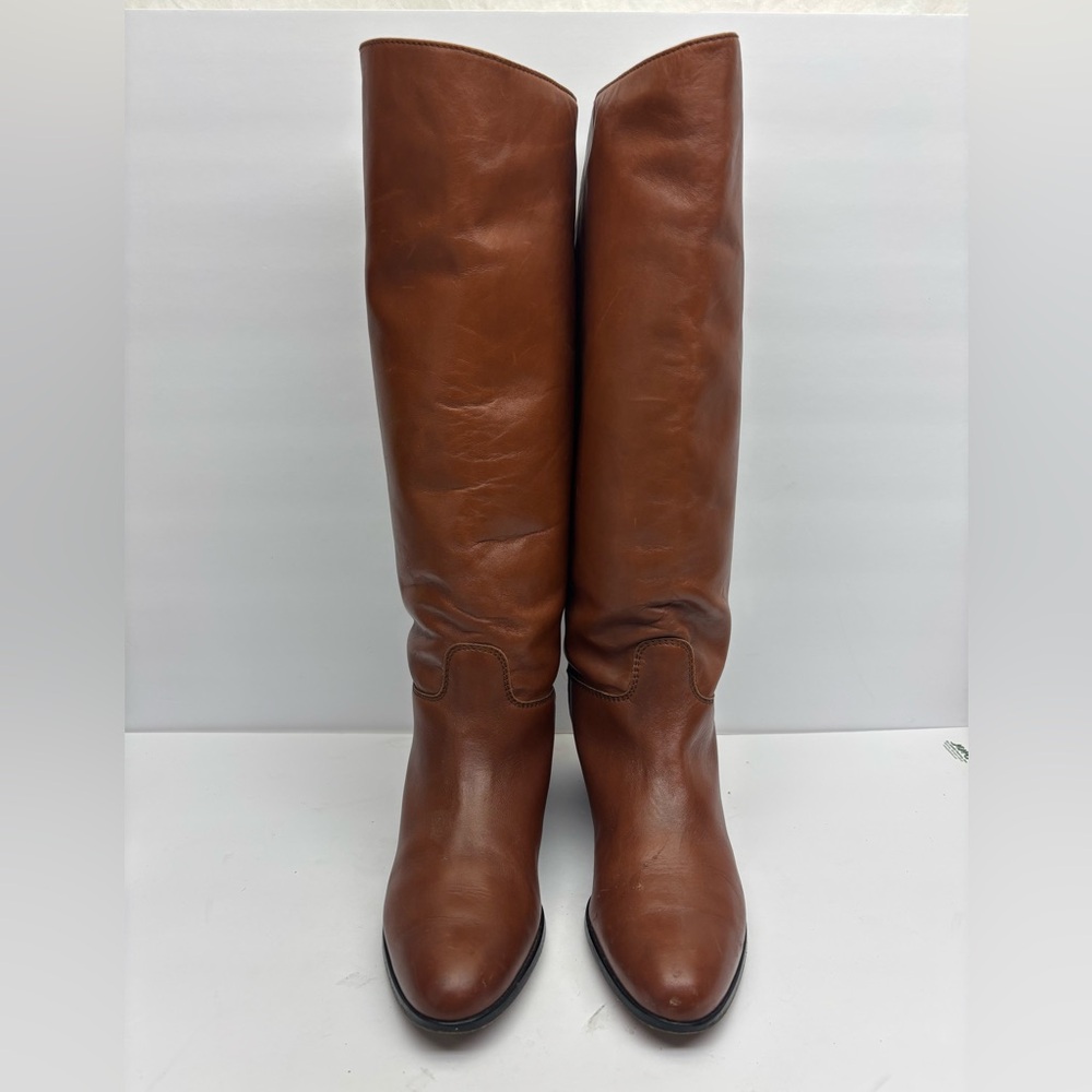 Lands End Brown Leather Over-the-Knee Boots, size 9 B